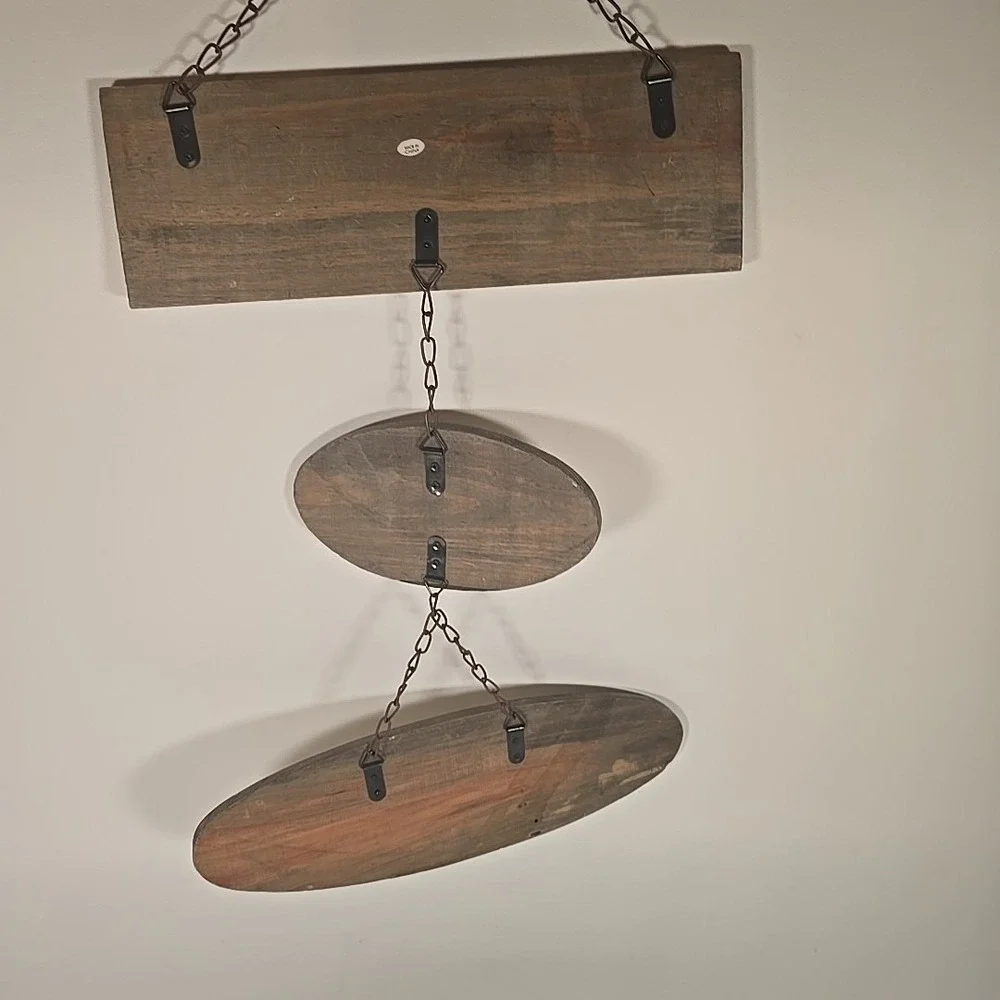 Decorative Wooden Wall Hanging Live Well Love Much Laugh OFTEN w/Chain Connect
